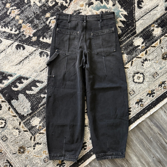 Free People Loren High Rise Carpenter Barrel Jeans Black - Picture 7 of 7